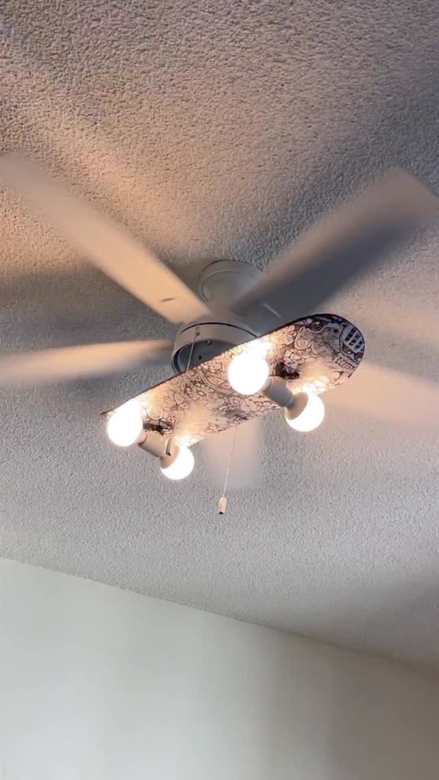 🛹 Skateboard ceiling fan lamp 💡